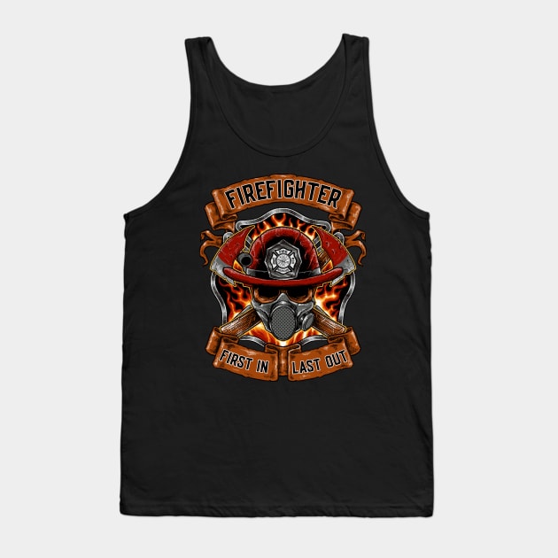 Fire fighter Tank Top by akawork280